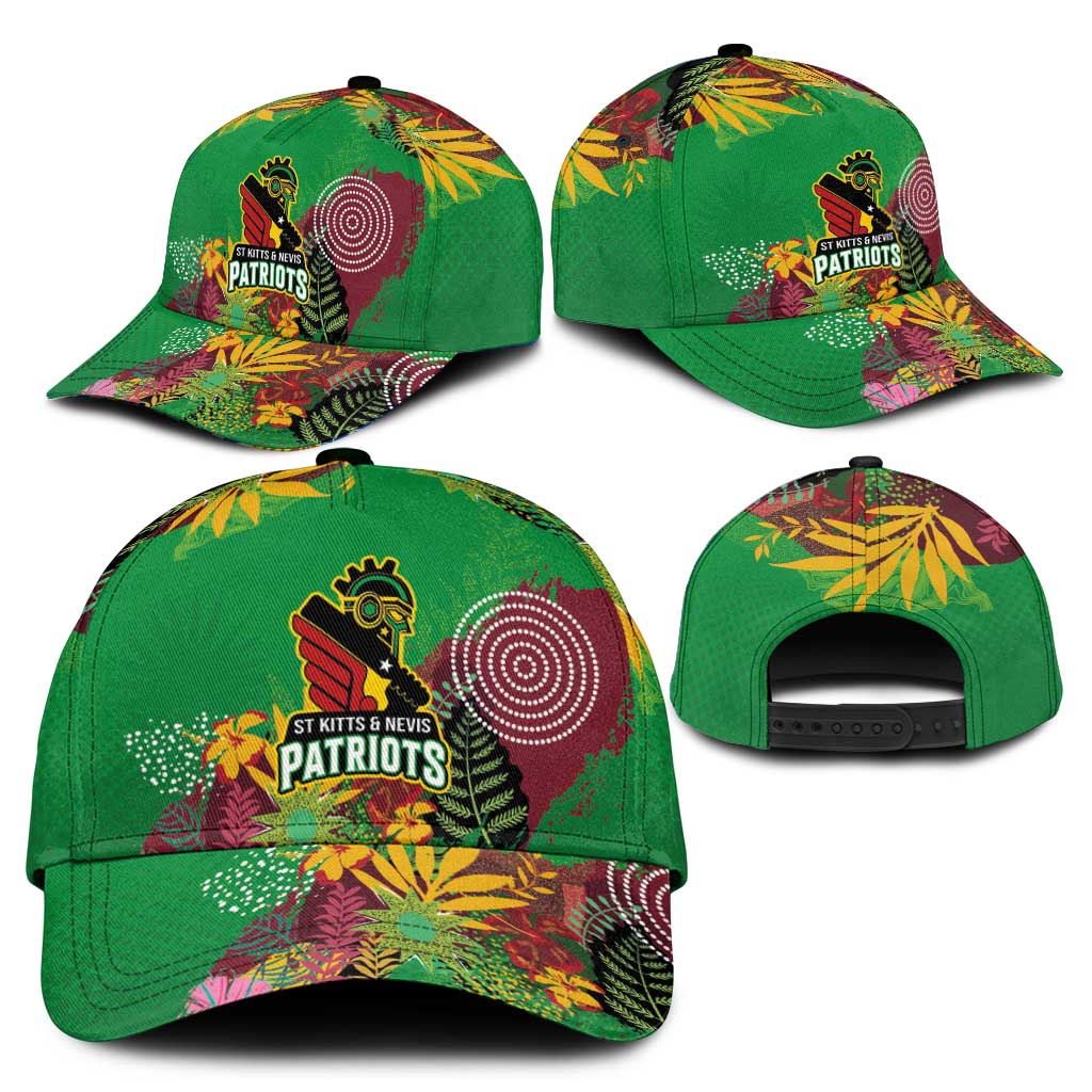 St Kitts and Nevis Cricket Patriots Classic Cap Caribbean Tropical Plants Sporty Green - Wonder Print Shop