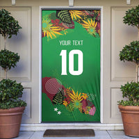 St Kitts and Nevis Cricket Patriots Door Cover Caribbean Tropical Plants Sporty Green - Wonder Print Shop