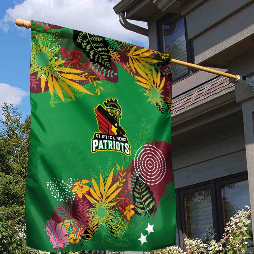 St Kitts and Nevis Cricket Patriots Garden Flag Caribbean Tropical Plants Sporty Green - Wonder Print Shop