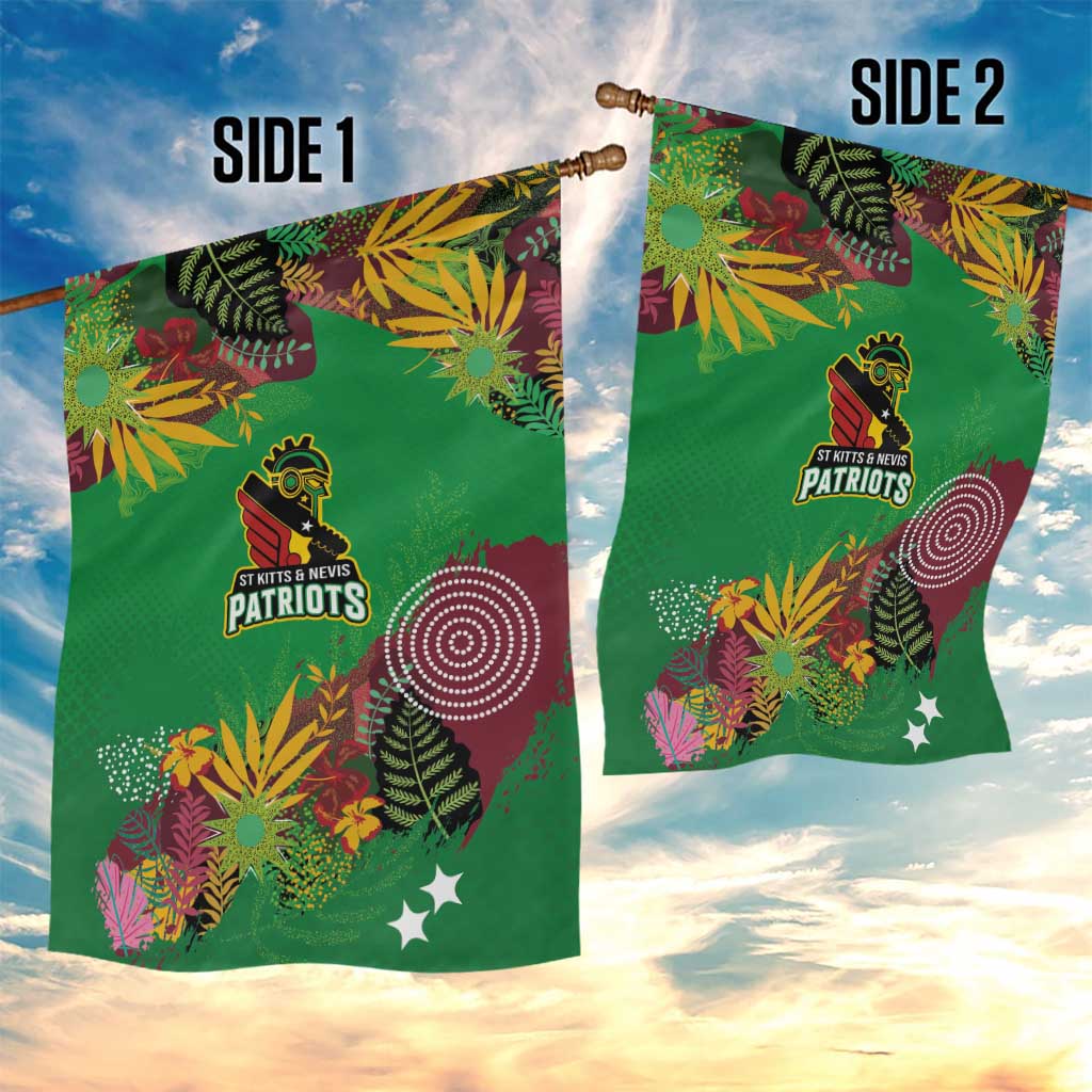 St Kitts and Nevis Cricket Patriots Garden Flag Caribbean Tropical Plants Sporty Green - Wonder Print Shop