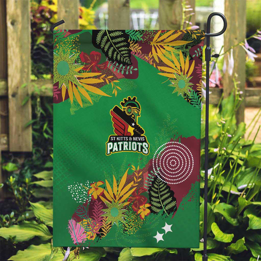 St Kitts and Nevis Cricket Patriots Garden Flag Caribbean Tropical Plants Sporty Green - Wonder Print Shop