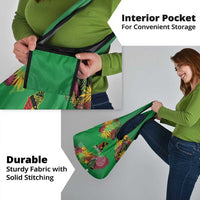 St Kitts and Nevis Cricket Patriots Grocery Bag Caribbean Tropical Plants Sporty Green - Wonder Print Shop