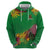 Custom St Kitts and Nevis Cricket Patriots Hoodie Caribbean Tropical Plants Sporty Green - Wonder Print Shop