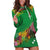 Custom St Kitts and Nevis Cricket Patriots Hoodie Dress Caribbean Tropical Plants Sporty Green - Wonder Print Shop