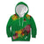 Custom St Kitts and Nevis Cricket Patriots Kid Hoodie Caribbean Tropical Plants Sporty Green - Wonder Print Shop