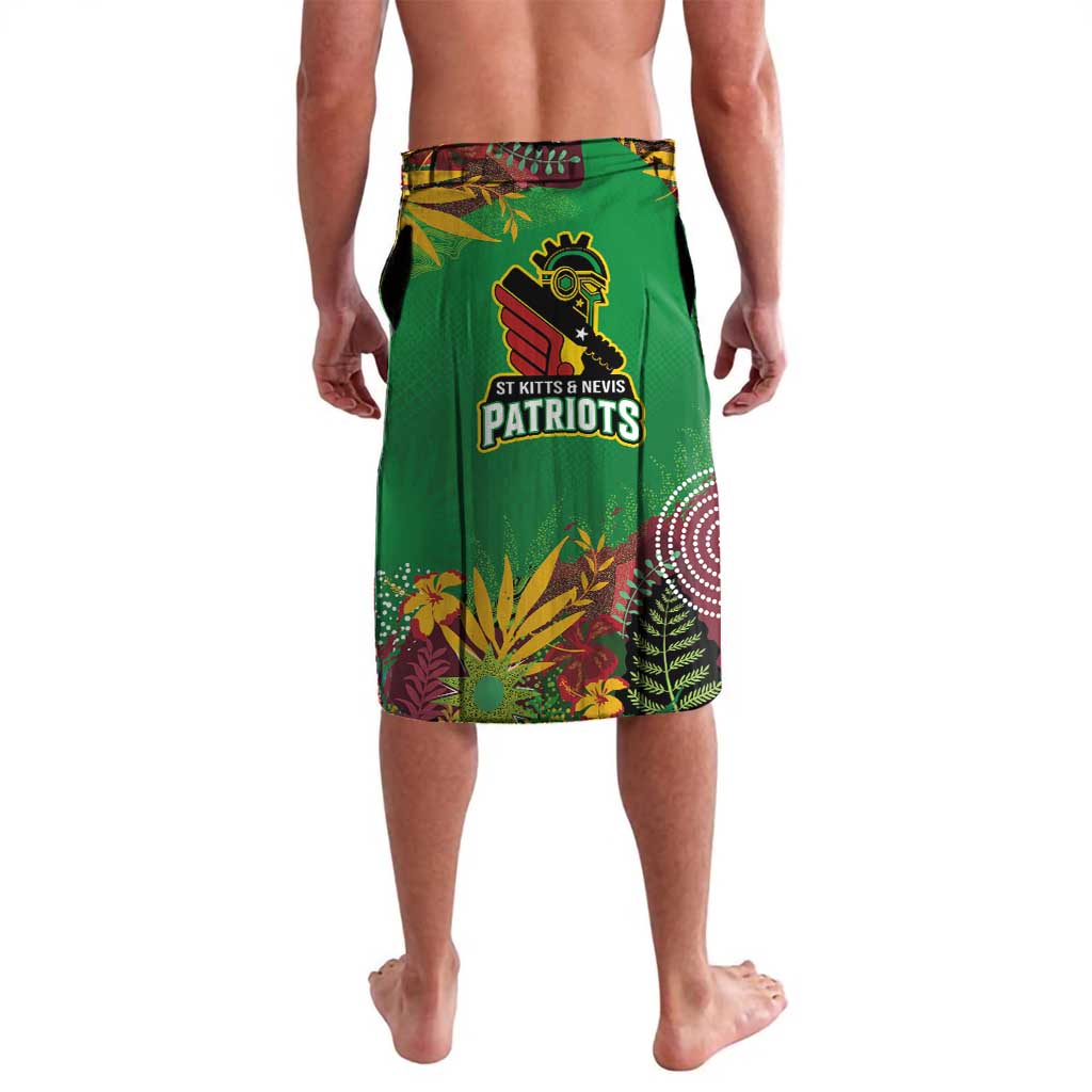 Custom St Kitts and Nevis Cricket Patriots Lavalava Caribbean Tropical Plants Sporty Green - Wonder Print Shop