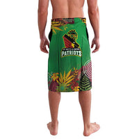 Custom St Kitts and Nevis Cricket Patriots Lavalava Caribbean Tropical Plants Sporty Green - Wonder Print Shop