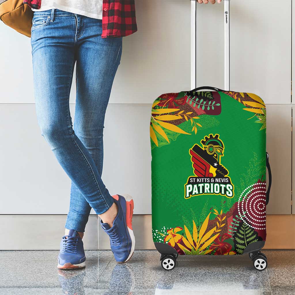 St Kitts and Nevis Cricket Patriots Luggage Cover Caribbean Tropical Plants Sporty Green - Wonder Print Shop