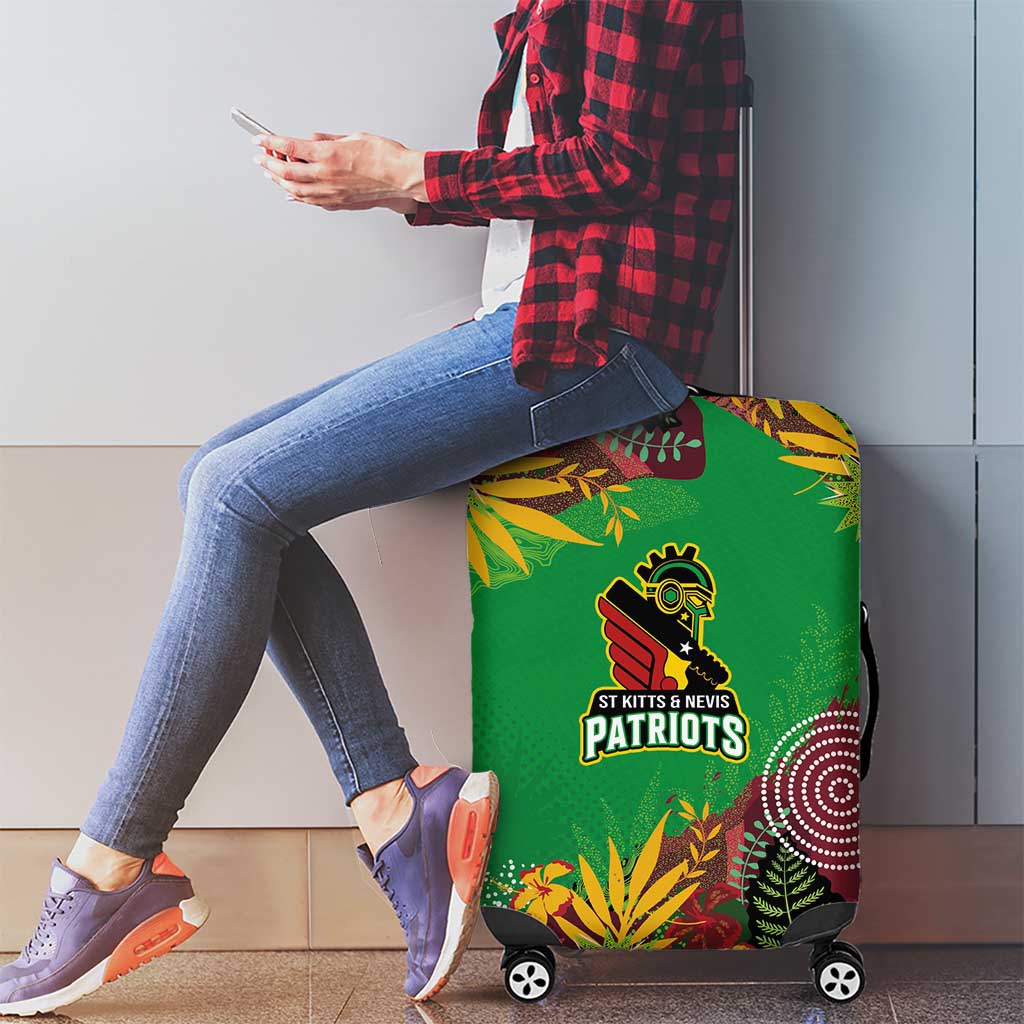 St Kitts and Nevis Cricket Patriots Luggage Cover Caribbean Tropical Plants Sporty Green - Wonder Print Shop