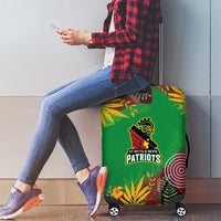 St Kitts and Nevis Cricket Patriots Luggage Cover Caribbean Tropical Plants Sporty Green - Wonder Print Shop