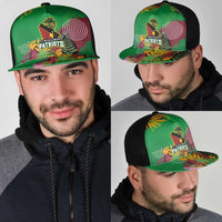 St Kitts and Nevis Cricket Patriots Mesh Trucker Cap Caribbean Tropical Plants Sporty Green - Wonder Print Shop