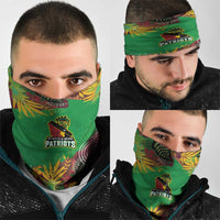 St Kitts and Nevis Cricket Patriots Neck Gaiter Caribbean Tropical Plants Sporty Green LT03
