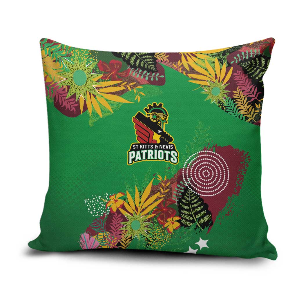 St Kitts and Nevis Cricket Patriots Pillow Cover Caribbean Tropical Plants Sporty Green - Wonder Print Shop