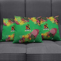 St Kitts and Nevis Cricket Patriots Pillow Cover Caribbean Tropical Plants Sporty Green - Wonder Print Shop