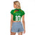 Custom St Kitts and Nevis Cricket Patriots Raglan Cropped T Shirt Caribbean Tropical Plants Sporty Green - Wonder Print Shop