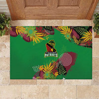 St Kitts and Nevis Cricket Patriots Rubber Doormat Caribbean Tropical Plants Sporty Green - Wonder Print Shop