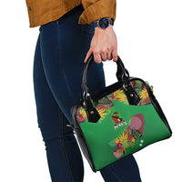 St Kitts and Nevis Cricket Patriots Shoulder Handbag Caribbean Tropical Plants Sporty Green - Wonder Print Shop