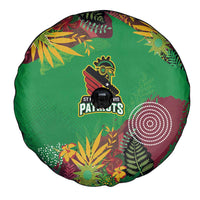 St Kitts and Nevis Cricket Patriots Spare Tire Cover Caribbean Tropical Plants Sporty Green - Wonder Print Shop