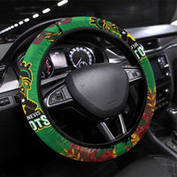 St Kitts and Nevis Cricket Patriots Steering Wheel Cover Caribbean Tropical Plants Sporty Green - Wonder Print Shop
