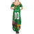 Custom St Kitts and Nevis Cricket Patriots Summer Maxi Dress Caribbean Tropical Plants Sporty Green - Wonder Print Shop