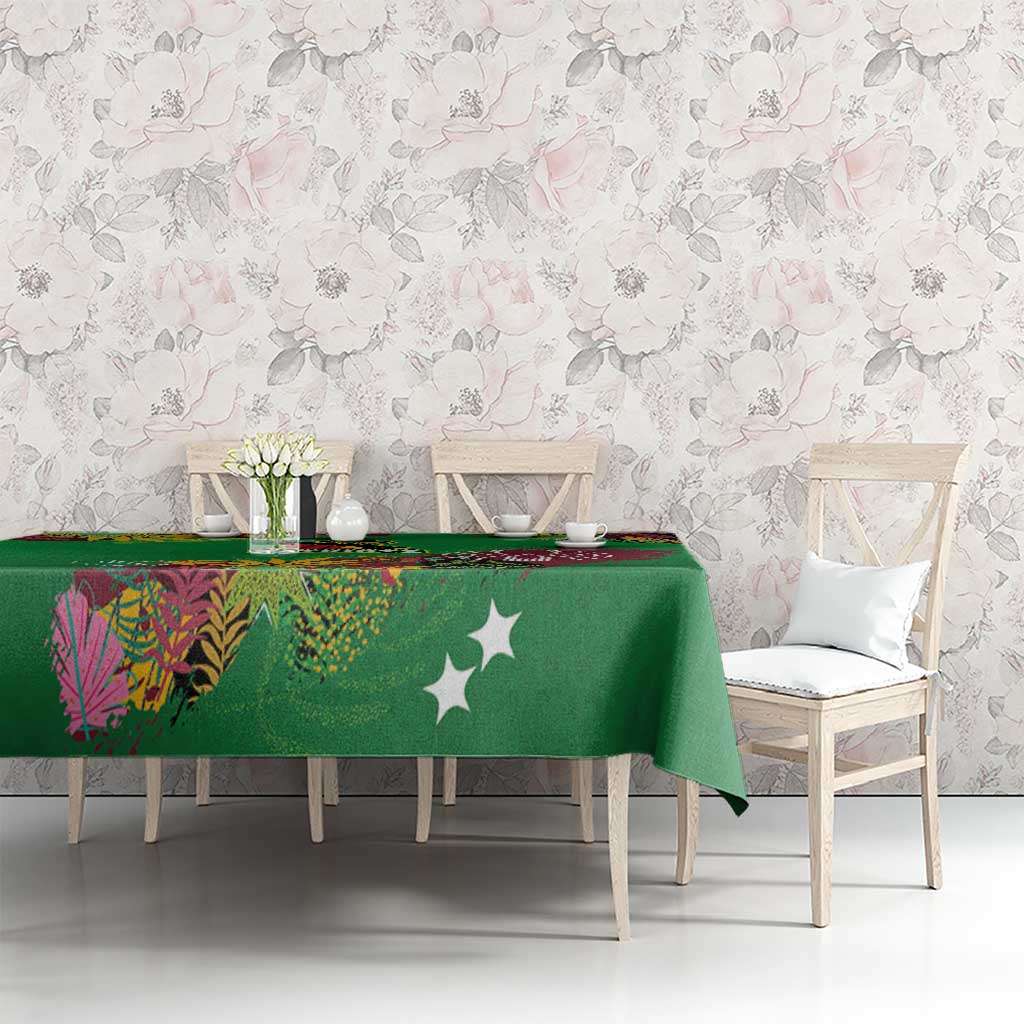 St Kitts and Nevis Cricket Patriots Tablecloth Caribbean Tropical Plants Sporty Green - Wonder Print Shop