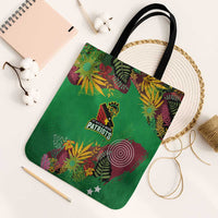 St Kitts and Nevis Cricket Patriots Tote Bag Caribbean Tropical Plants Sporty Green - Wonder Print Shop