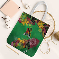 St Kitts and Nevis Cricket Patriots Tote Bag Caribbean Tropical Plants Sporty Green - Wonder Print Shop