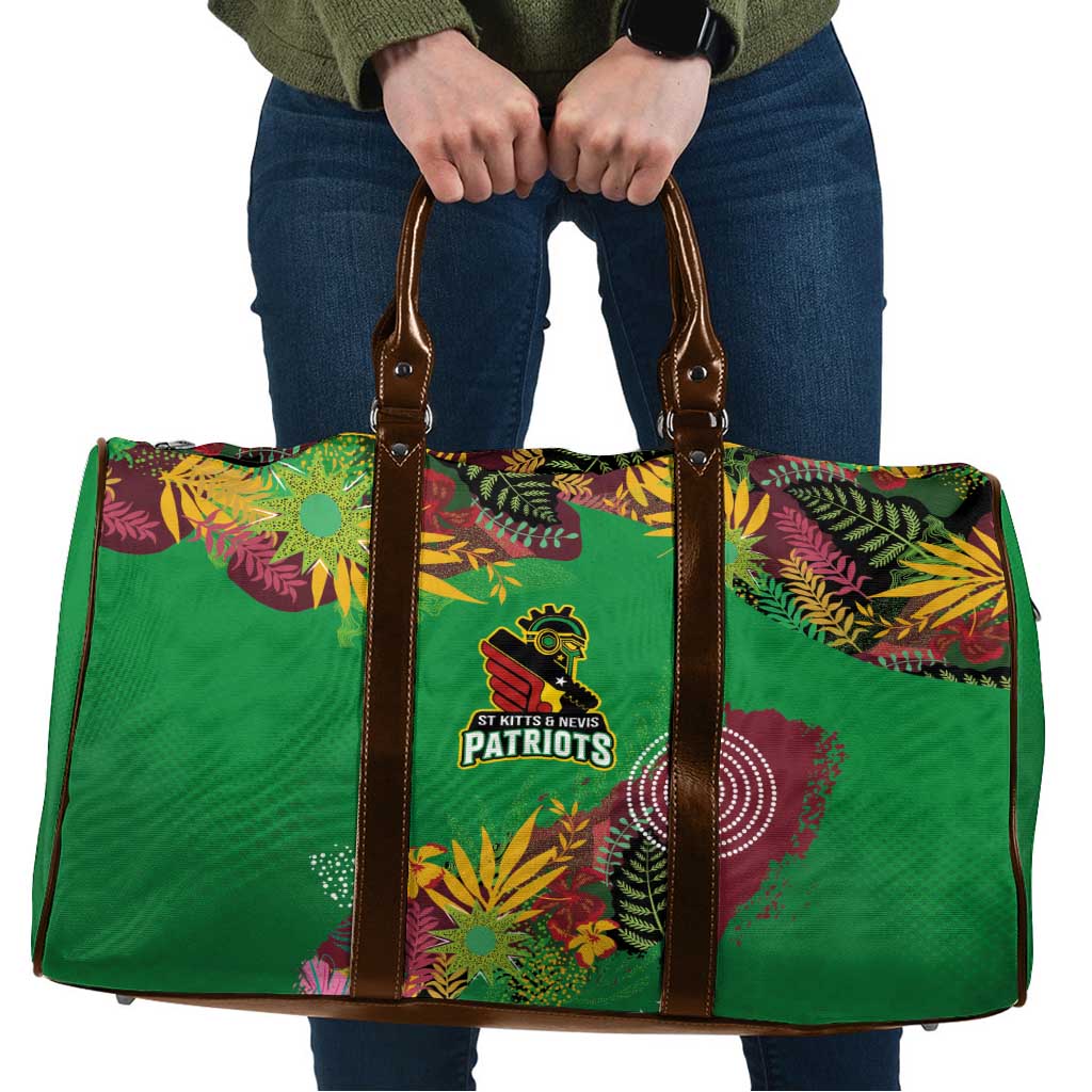 St Kitts and Nevis Cricket Patriots Travel Bag Caribbean Tropical Plants Sporty Green - Wonder Print Shop