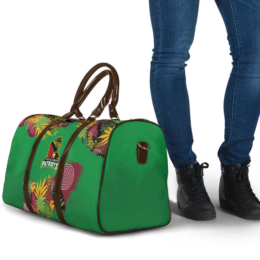 St Kitts and Nevis Cricket Patriots Travel Bag Caribbean Tropical Plants Sporty Green - Wonder Print Shop