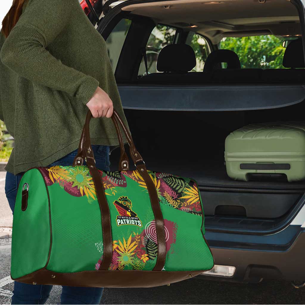 St Kitts and Nevis Cricket Patriots Travel Bag Caribbean Tropical Plants Sporty Green - Wonder Print Shop