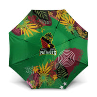 St Kitts and Nevis Cricket Patriots Umbrella Caribbean Tropical Plants Sporty Green - Wonder Print Shop