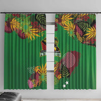 St Kitts and Nevis Cricket Patriots Window Curtain Caribbean Tropical Plants Sporty Green - Wonder Print Shop