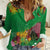 Custom St Kitts and Nevis Cricket Patriots Women Casual Shirt Caribbean Tropical Plants Sporty Green - Wonder Print Shop