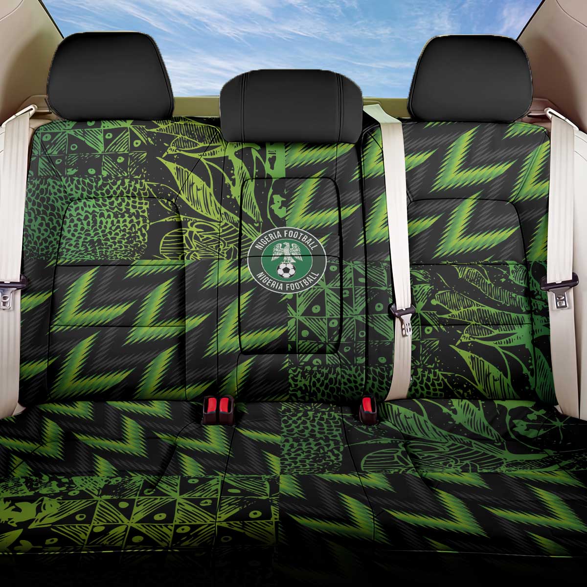 Nigeria Football Back Car Seat Cover Super Eagles Champions - Wonder Print Shop