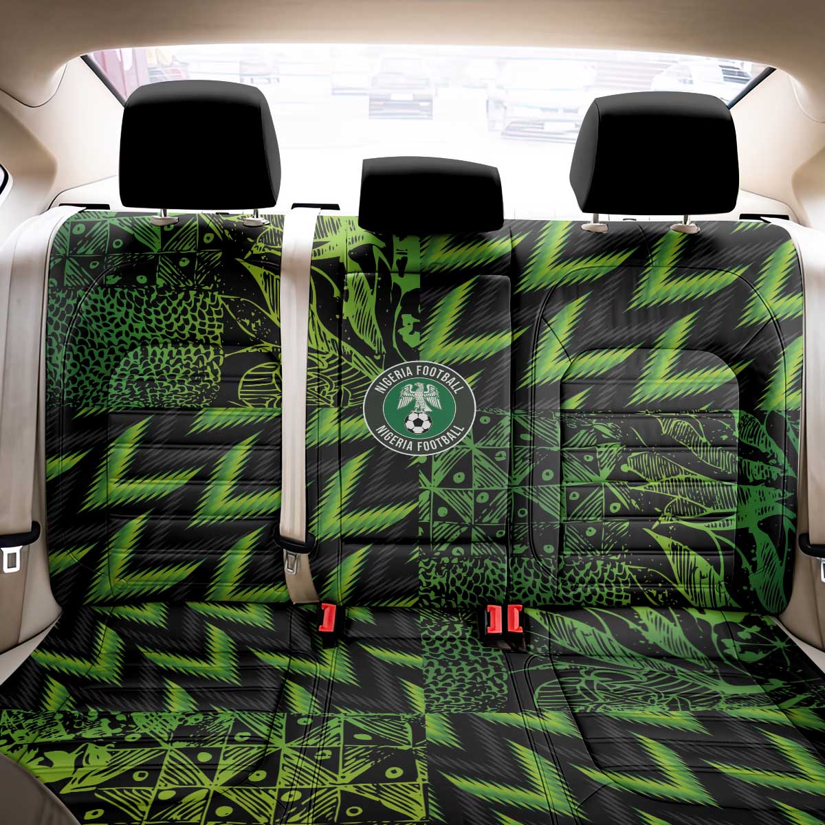 Nigeria Football Back Car Seat Cover Super Eagles Champions - Wonder Print Shop