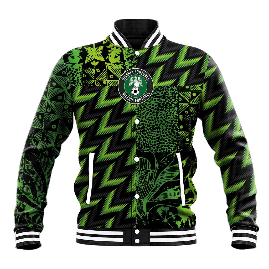 Custom Nigeria Football Baseball Jacket Super Eagles Champions - Wonder Print Shop