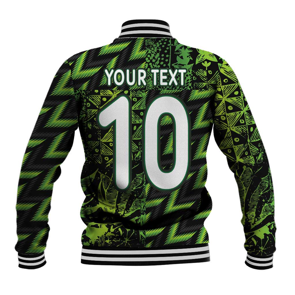 Custom Nigeria Football Baseball Jacket Super Eagles Champions - Wonder Print Shop