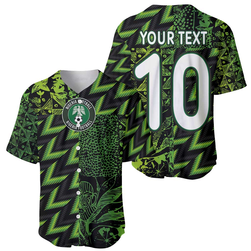 Custom Nigeria Football Baseball Jersey Super Eagles Champions - Wonder Print Shop