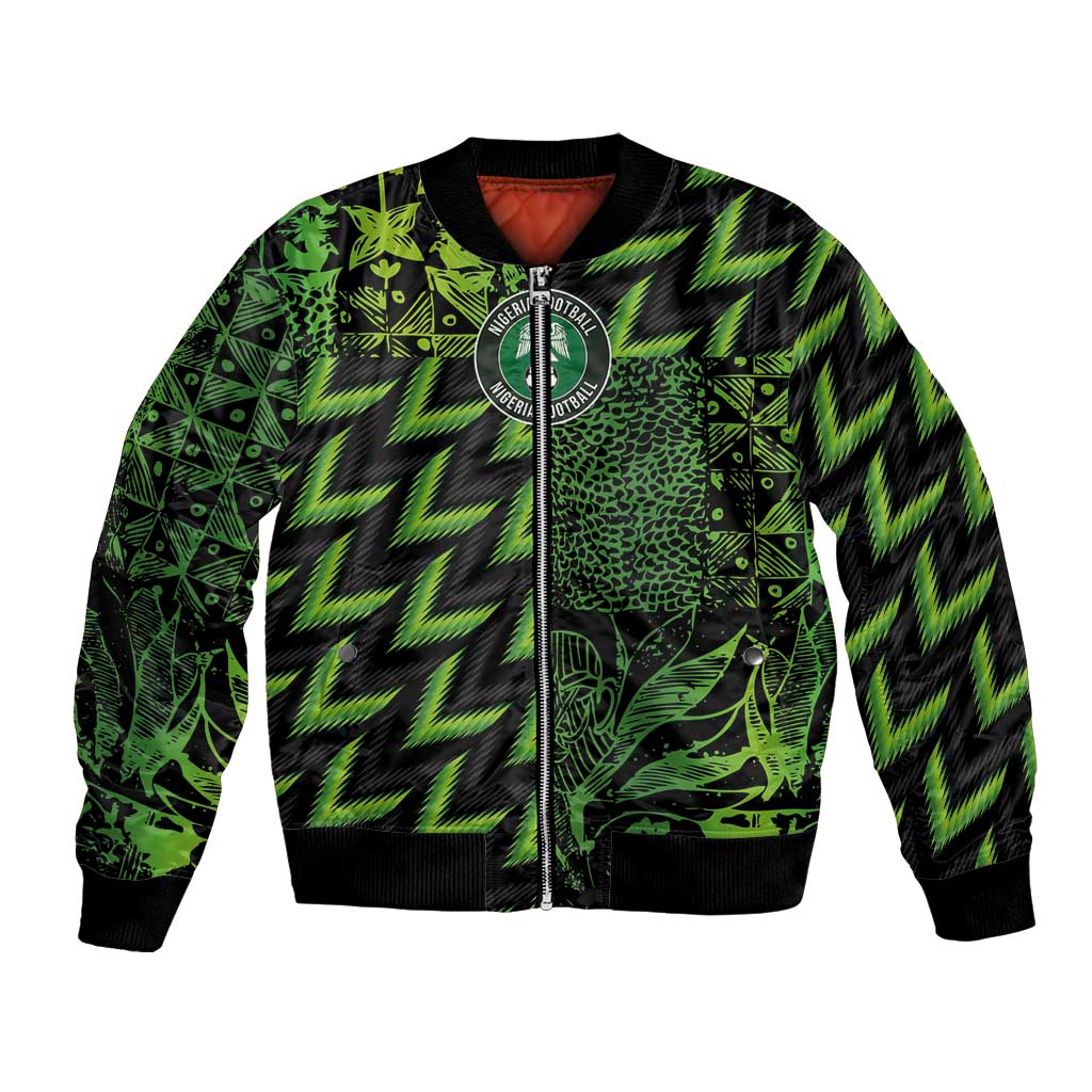 Custom Nigeria Football Bomber Jacket Super Eagles Champions - Wonder Print Shop