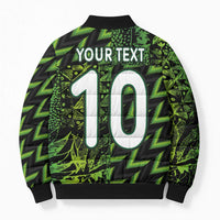Custom Nigeria Football Bomber Puffer Jacket Super Eagles Champions - Wonder Print Shop