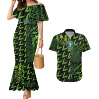 Custom Nigeria Football Couples Matching Mermaid Dress and Hawaiian Shirt Super Eagles Champions - Wonder Print Shop