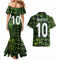 Custom Nigeria Football Couples Matching Mermaid Dress and Hawaiian Shirt Super Eagles Champions - Wonder Print Shop