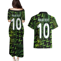 Custom Nigeria Football Couples Matching Puletasi and Hawaiian Shirt Super Eagles Champions - Wonder Print Shop