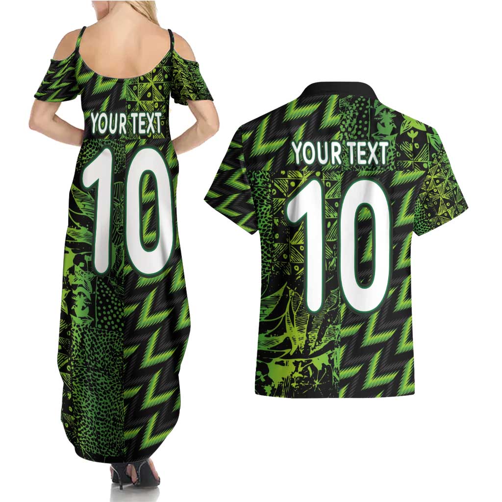 Custom Nigeria Football Couples Matching Summer Maxi Dress and Hawaiian Shirt Super Eagles Champions - Wonder Print Shop