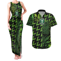 Custom Nigeria Football Couples Matching Tank Maxi Dress and Hawaiian Shirt Super Eagles Champions - Wonder Print Shop