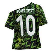 Custom Nigeria Football Cross Shoulder Shirt Super Eagles Champions - Wonder Print Shop