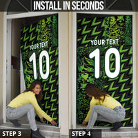 Custom Nigeria Football Door Cover Super Eagles Champions - Wonder Print Shop