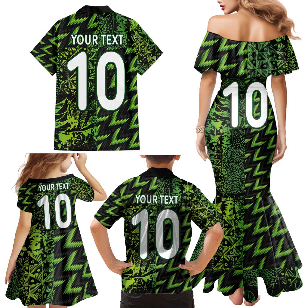 Custom Nigeria Football Family Matching Mermaid Dress and Hawaiian Shirt Super Eagles Champions - Wonder Print Shop