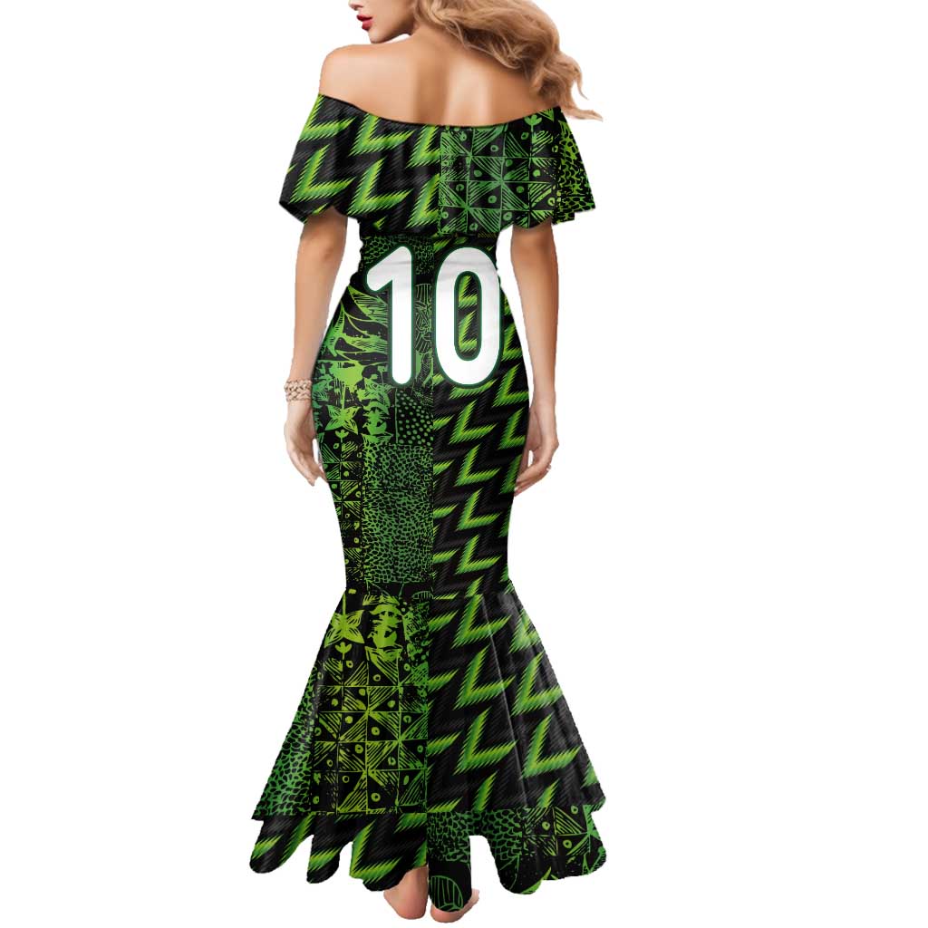 Custom Nigeria Football Family Matching Mermaid Dress and Hawaiian Shirt Super Eagles Champions - Wonder Print Shop