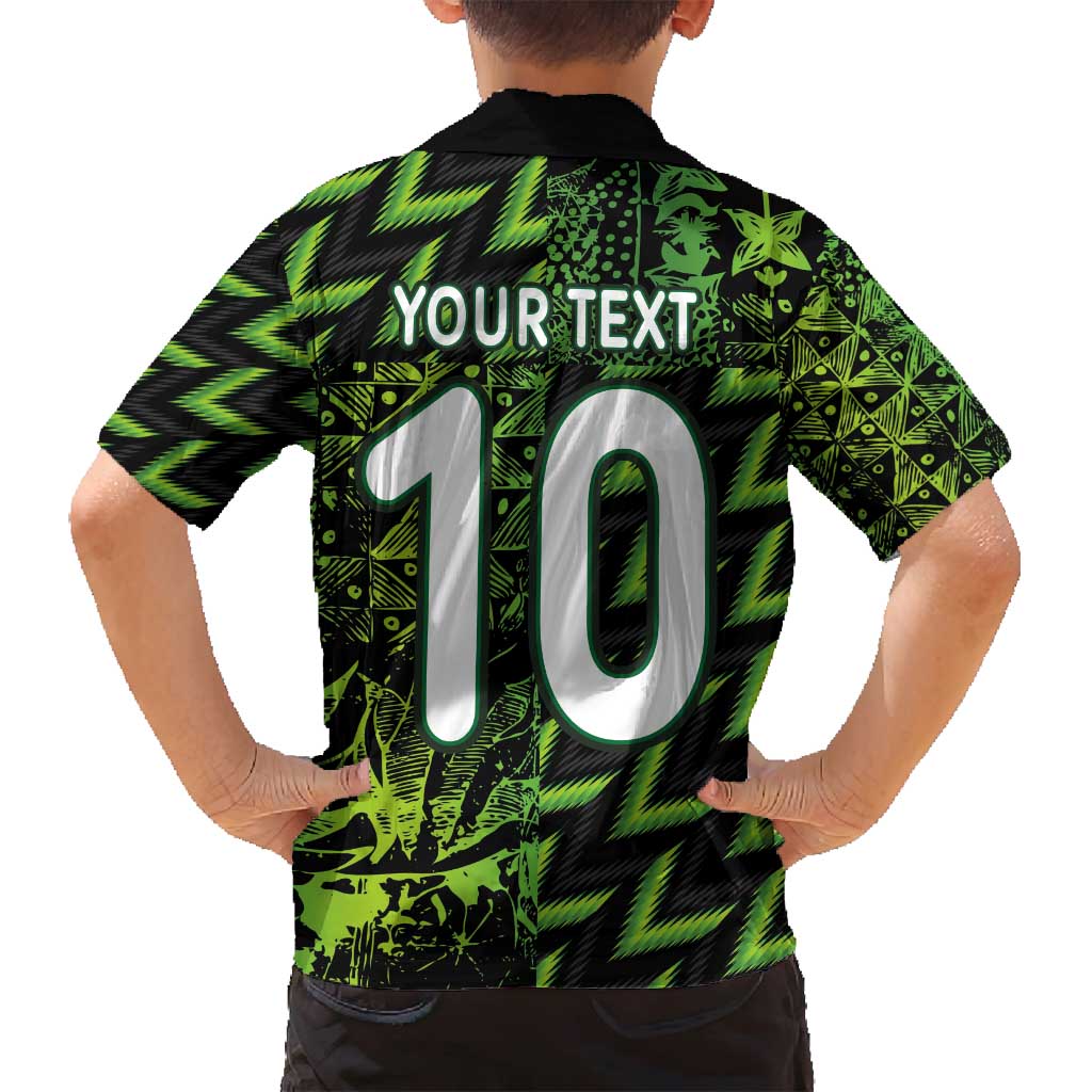 Custom Nigeria Football Family Matching Off Shoulder Maxi Dress and Hawaiian Shirt Super Eagles Champions - Wonder Print Shop